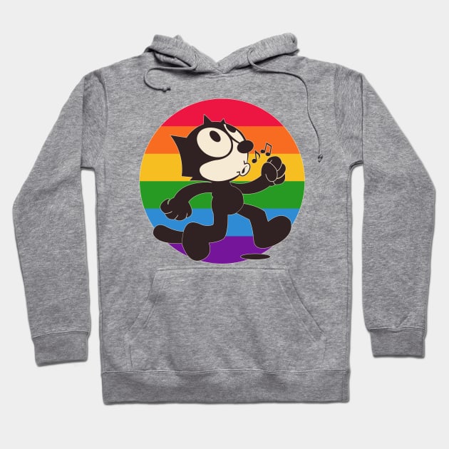 Felix the Cat PRIDE Hoodie by darklordpug